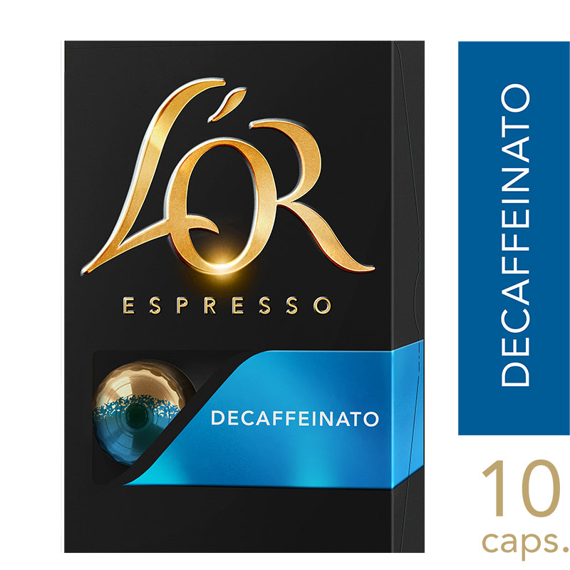 L'Or Espresso Espresso Entkoffeiniert – Kapseln für Nespresso – entkoffeiniert, Intensität 6, 10 Kapseln
