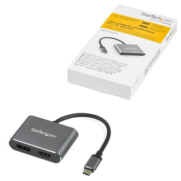 StarTech.com USB-C Multiport-Adapter USB-C zu HDMI/DisplayPort – 4K (3840 × 2160) @ 60 Hz