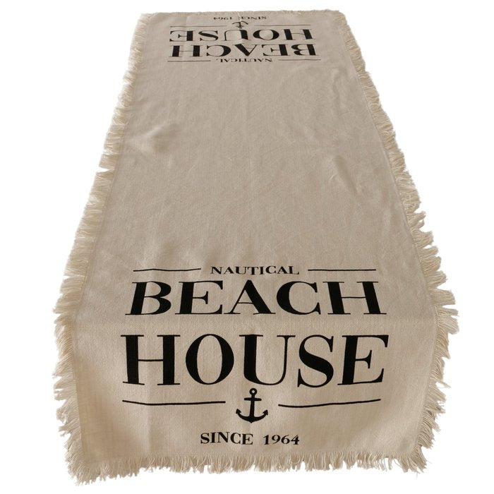 Boltze Tischläufer – 40×140 cm, Polyester, schwarz, Schriftzug
