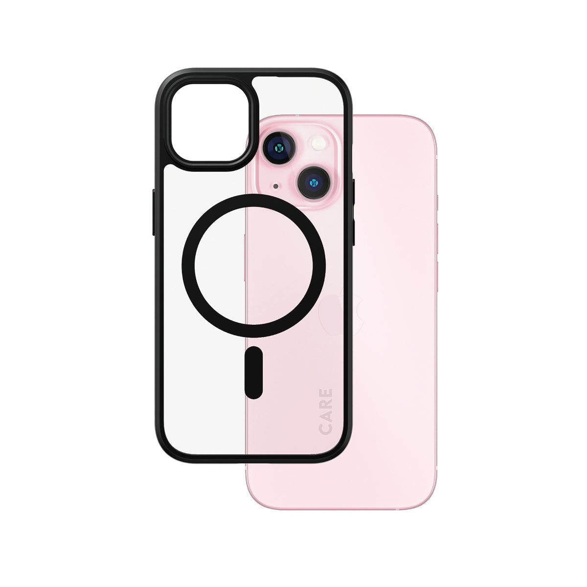 PanzerGlass CARE Flagship Backcover – für Apple iPhone 15, MagSafe, Kunststoff, schwarz, bis 4,8 m sturzsicher