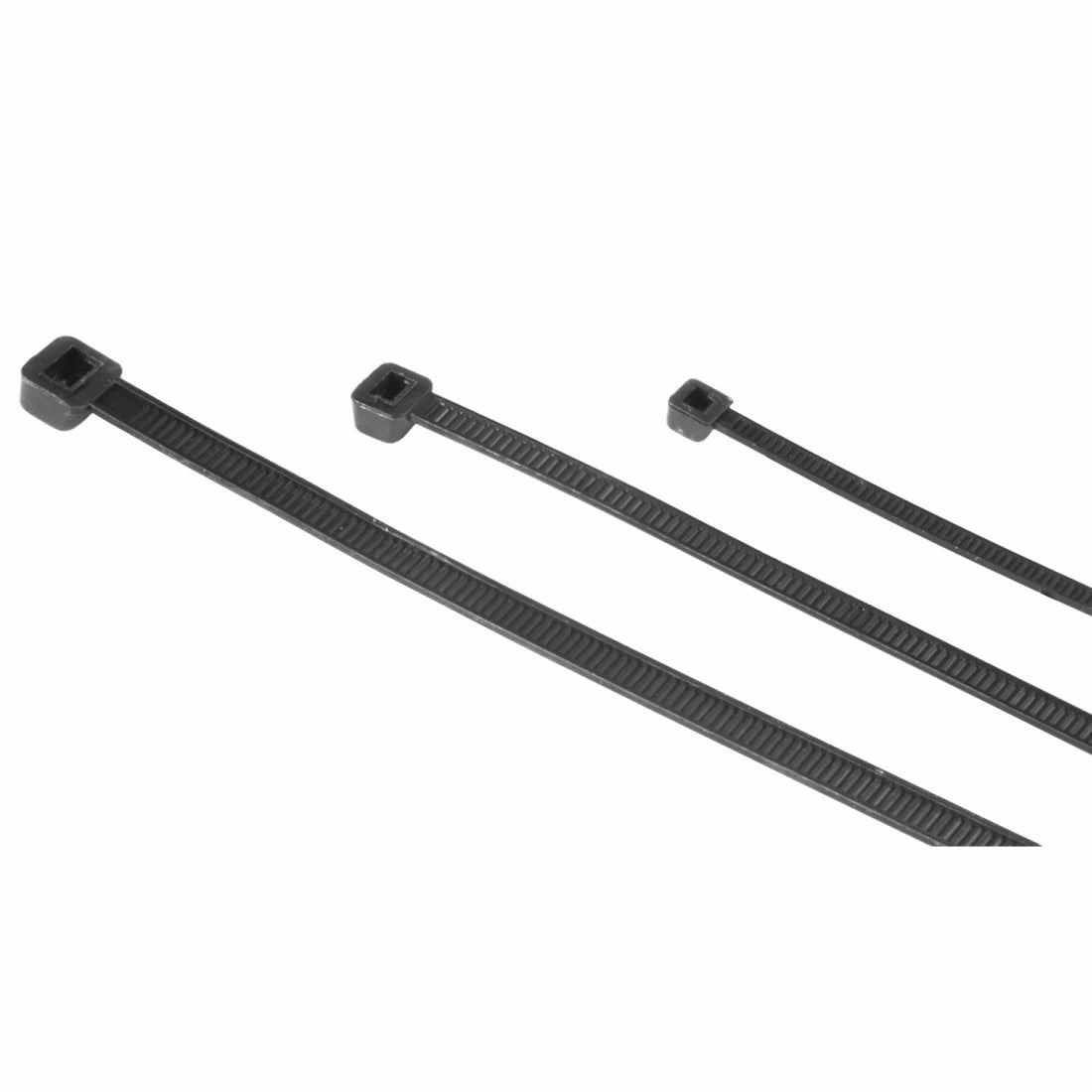 Hama Kabelbinder – 2,5 mm × 100/150/200 mm, Kunststoff, Schwarz, Einmalverschluss, UV- und hitzebeständig
