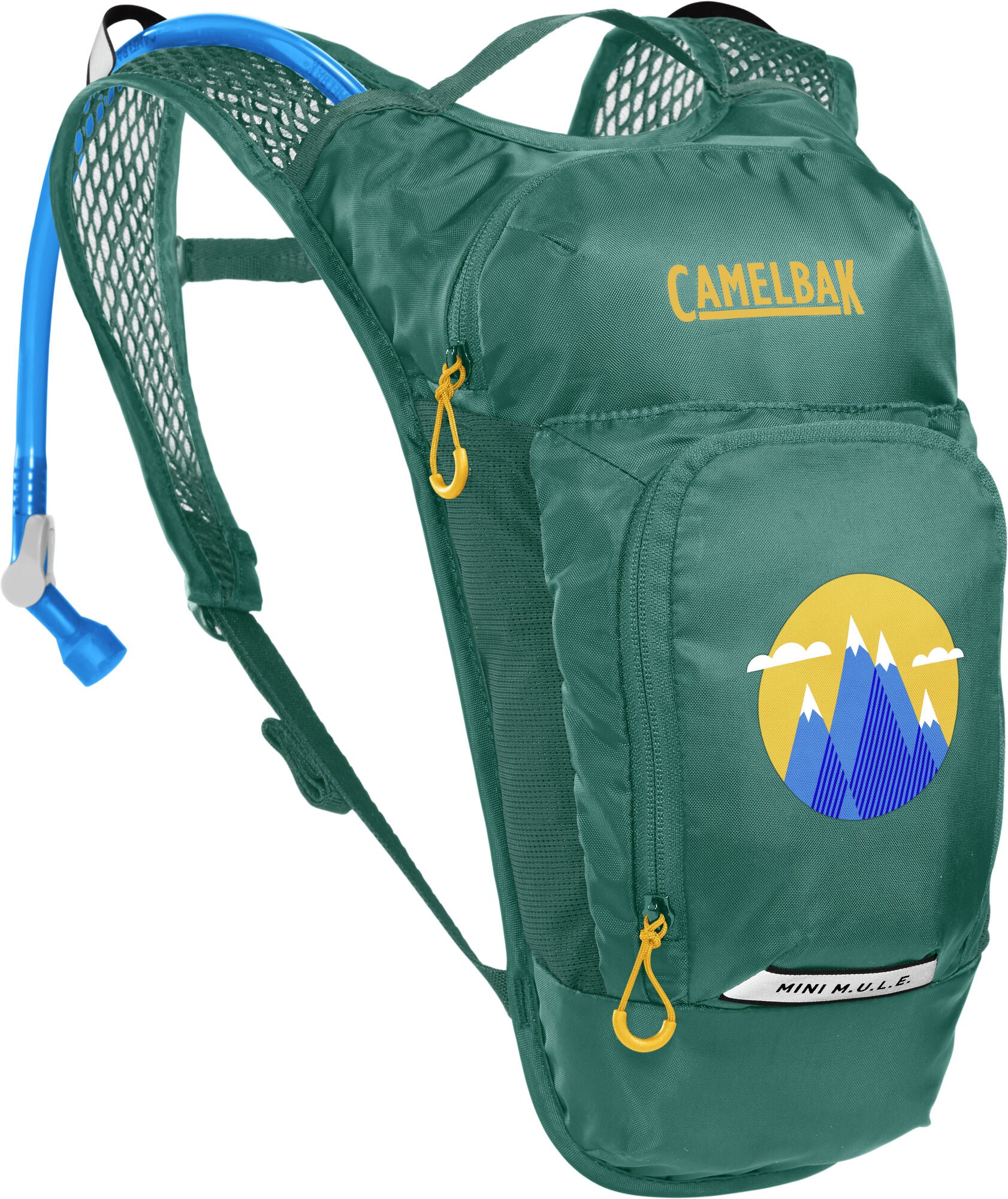CamelBak Kindergartenrucksack Mini M.U.L.E. – rPET Polyester – Green Mountain, 190 × 360 × 150 mm