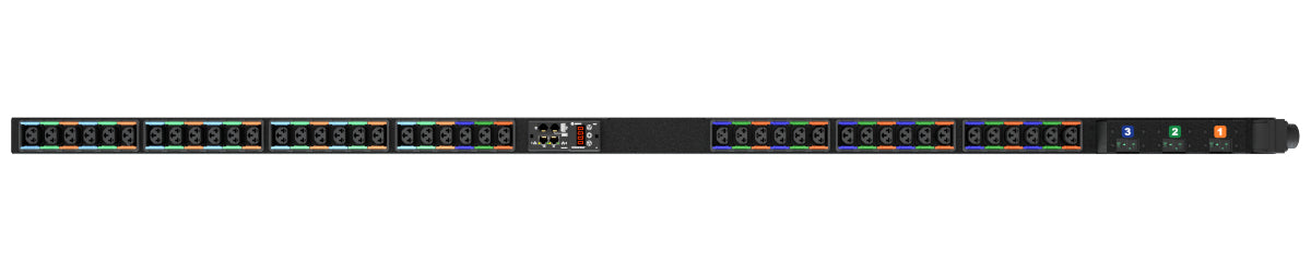 Vertiv Rack-PDU Metered 0U, 3-phasig 11 kW, 42×AC-Ausgänge, Eingang 230/400 V 16 A – schwarz