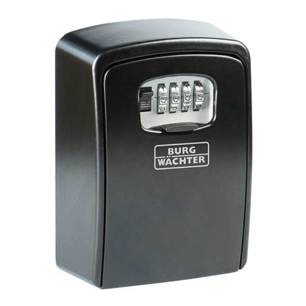 BURG-WÄCHTER Key Safe 40 SB – Schlüsseltresor, Zahlenschloss, für 1 Schlüssel, 105 × 55 × 145 mm, Schwarz