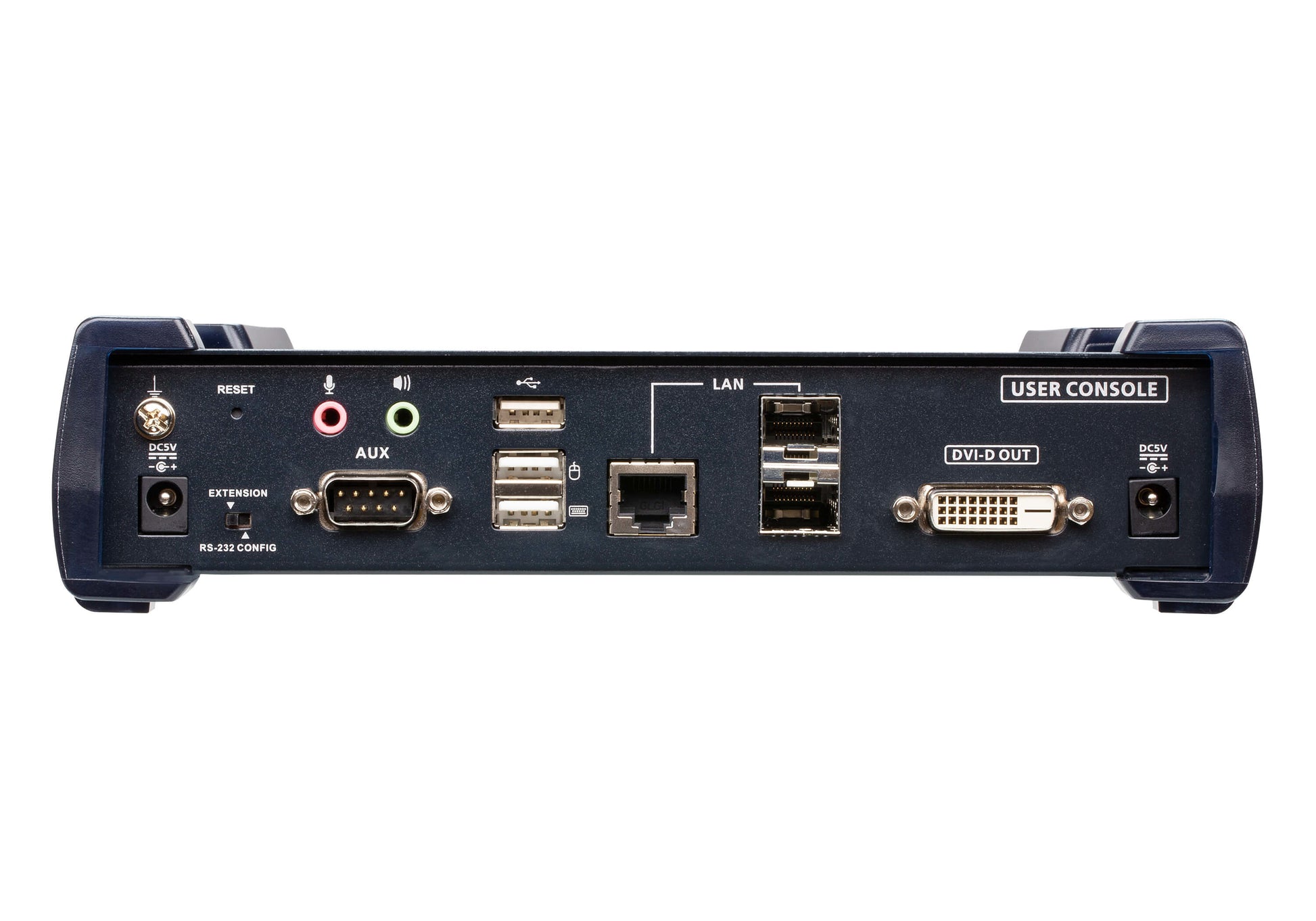ATEN KE6920R – KVM over IP Empfänger, über IP/Glasfaser (SFP), 1× DVI-D, 4× USB-A, 1× RJ-45, 2× SFP, 2560×2048