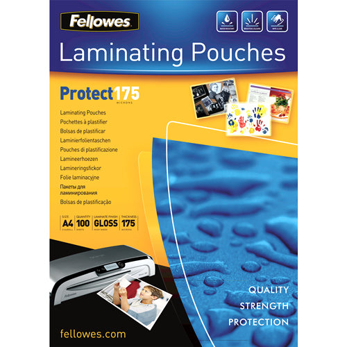 Fellowes Laminierfolien A4, glänzend – 175 µm, 216 × 303 mm, 100 Stk.