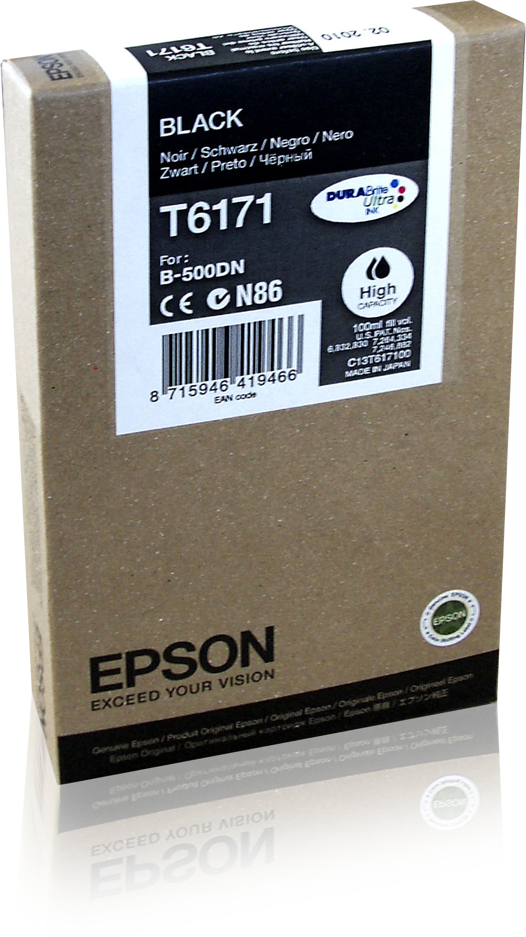 Epson Tintenpatrone T6171, Schwarz, 4'000 Seiten