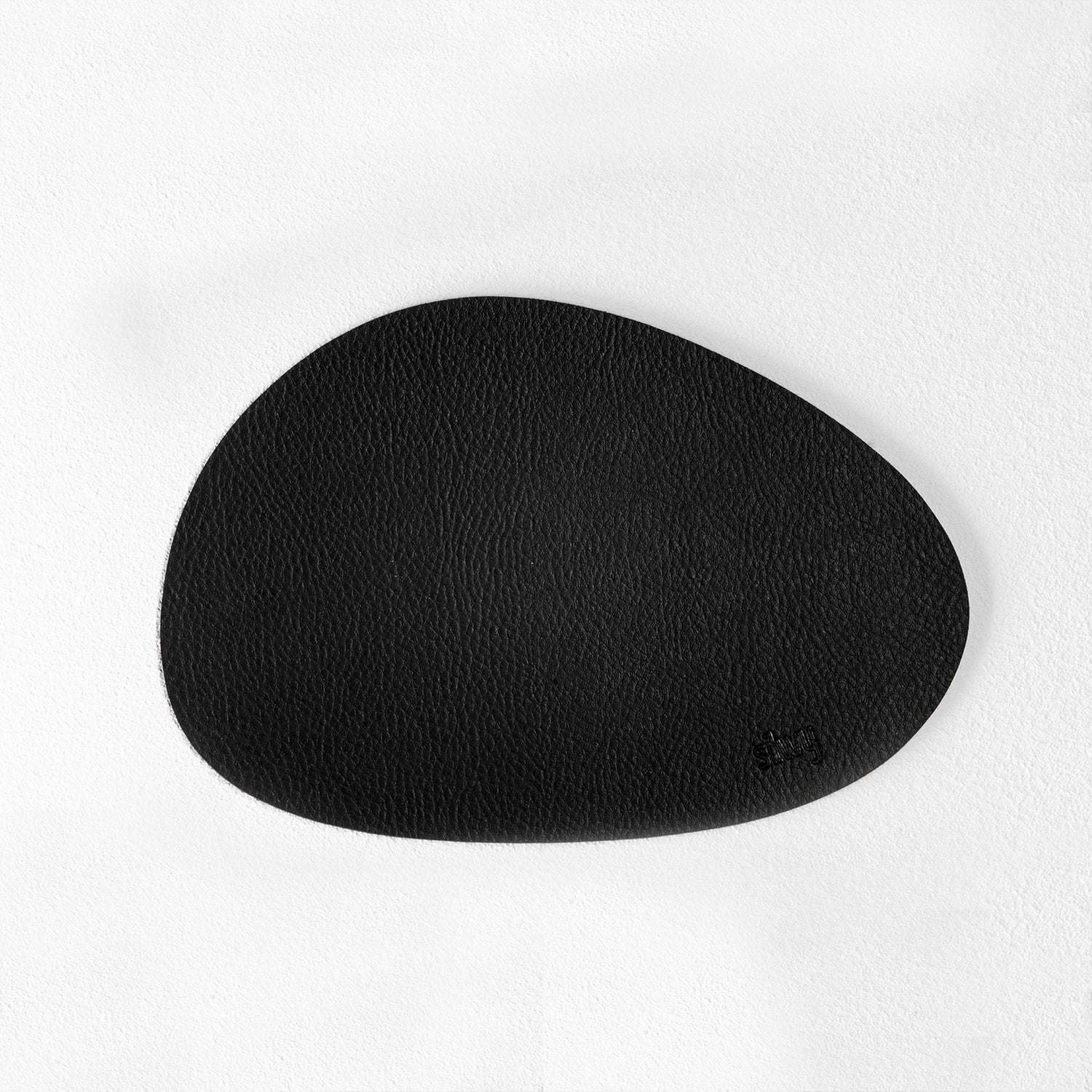 Silwy Tischset – Leder, Anthrazit, 20 × 13,5 cm
