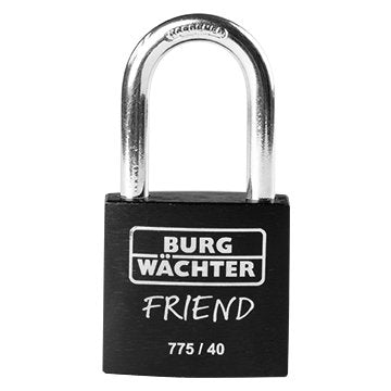 BURG-WÄCHTER Vorhängeschloss 775 40 Friend – 20,5 × 32,5 mm, schwarz