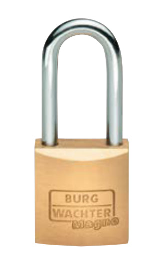 BURG-WÄCHTER Burgwächter Magno Mechanisches Vorhängeschloss – Messing, Bügel 29,5×28 mm, Ø3 mm, Aussen, Gold