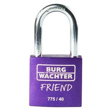 BURG-WÄCHTER 775 40 Friend Mechanisches Vorhängeschloss – Aluminium, Bügel 32,5×20,5 mm