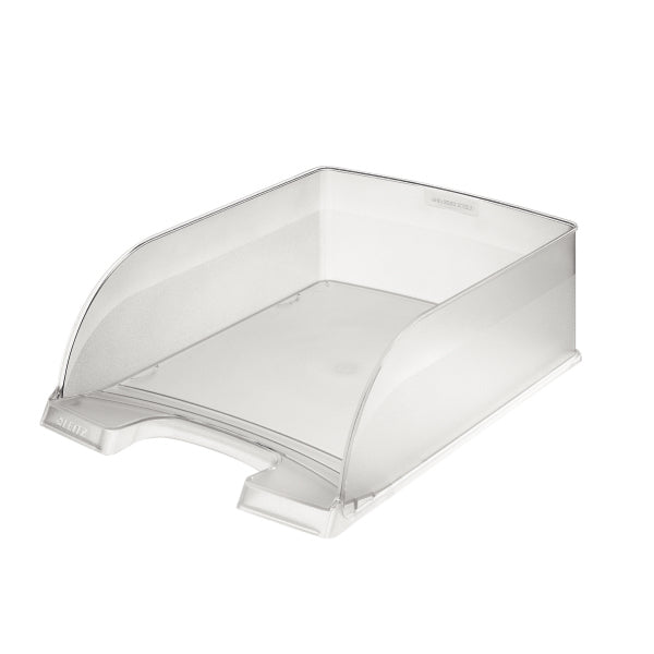 Leitz Briefkorb – mit Beschriftungsfeld, matt, frost, B 255 × H 103 × T 357 mm, Serie Jumbo