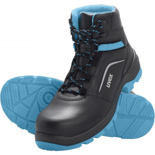 Uvex 2 xenova Sicherheitsstiefel S2 SRC – schwarz/blau – Grösse 44