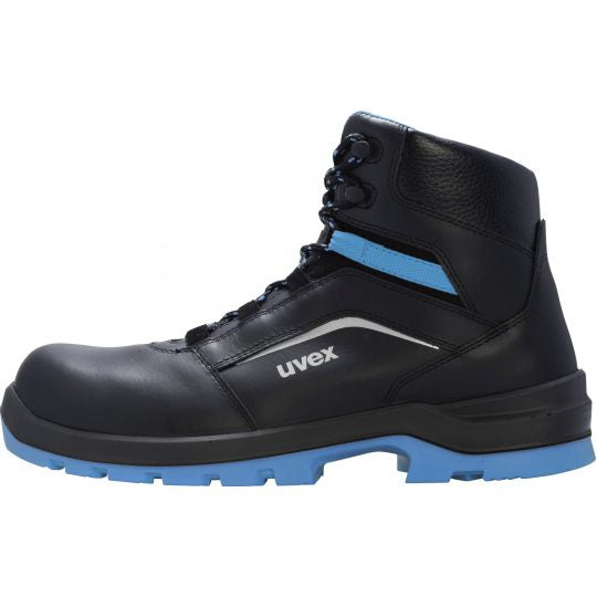 Uvex 2 xenova Sicherheitsstiefel S2 SRC – schwarz/blau – Grösse 44