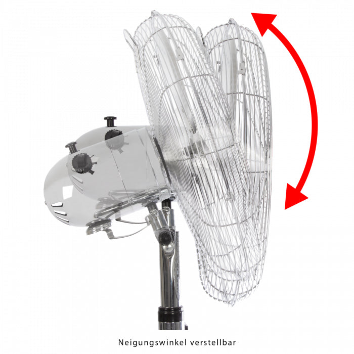 ProfiCare Standventilator PC-VL 3064 – 40 cm, 3 Stufen, oszillierend, 50 W, Edelstahl