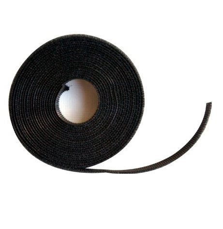 Label-the-cable Klettband-Rolle – 16 mm × 3 m – Schwarz – Velour, haftend