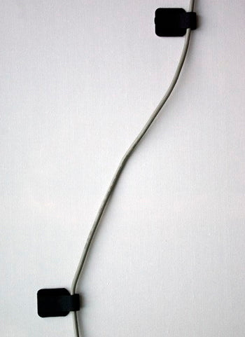 Label-the-cable WALL STRAP – Klettkabelhalter, 30 mm × 0,09 m, Schwarz, 10 Stück