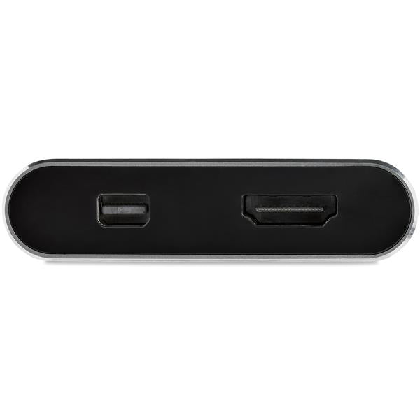 StarTech.com USB-C auf HDMI/miniDP Adapter HDMI 2.0 4K 60 Hz – 0,152 m – Schwarz/Grau