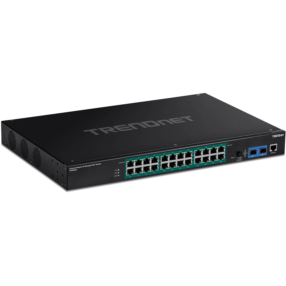 TRENDnet TI-RP262i – Verwalteter L2 Switch – 24× 1G, 2× SFP, PoE+, PoE-Budget 685 W, 19", 1U