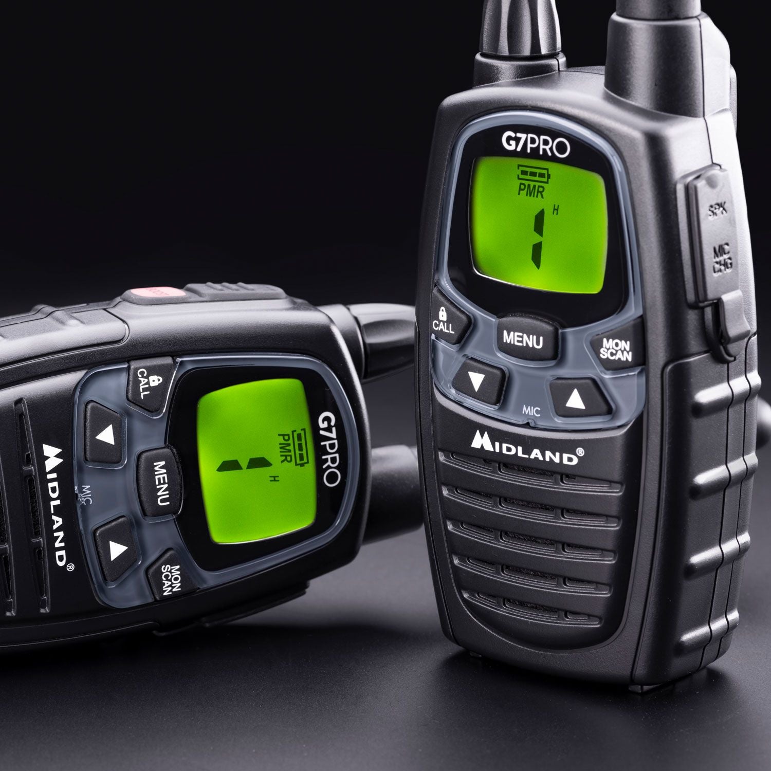 Midland G7 Pro – Funkzubehör, Funkgerät, 446 MHz, Schwarz, 2er-Set
