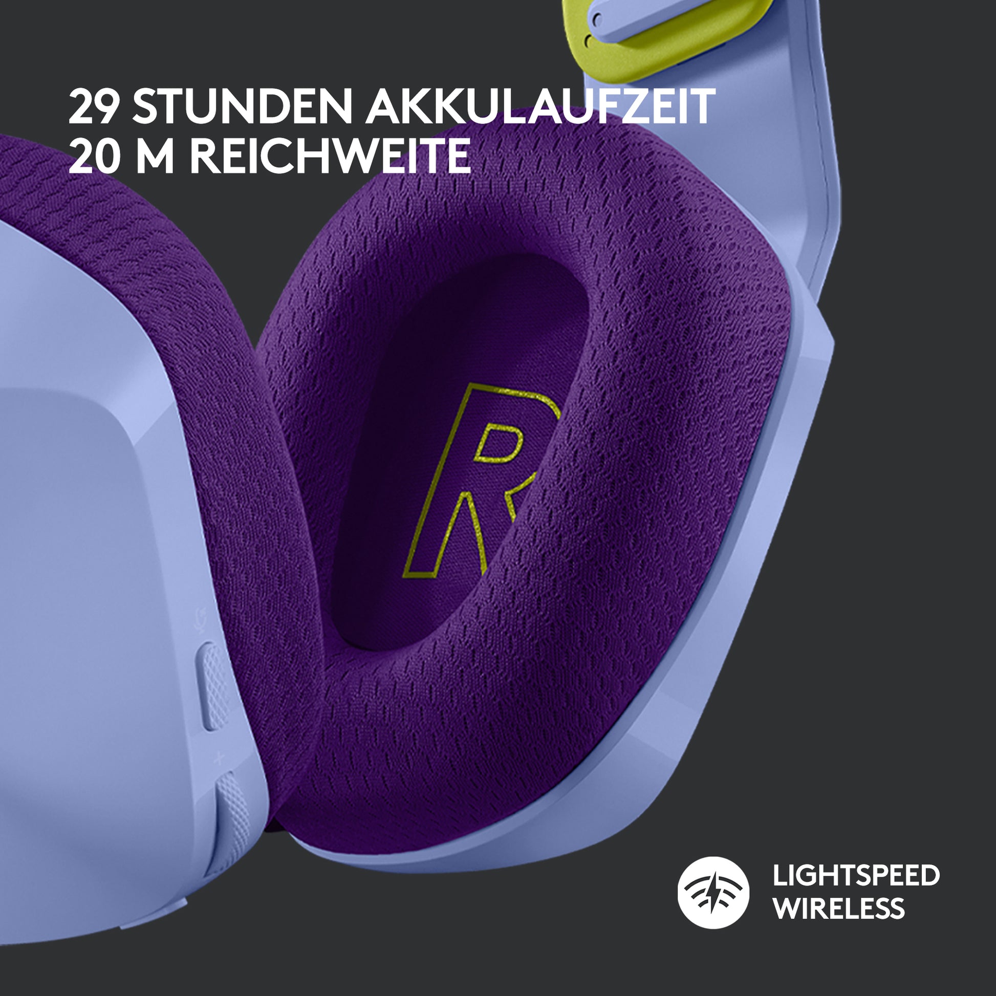 Logitech G G733 LIGHTSPEED Gaming-Headset – Over-Ear, Kabellos, mit USB-A-Dongle, Violett