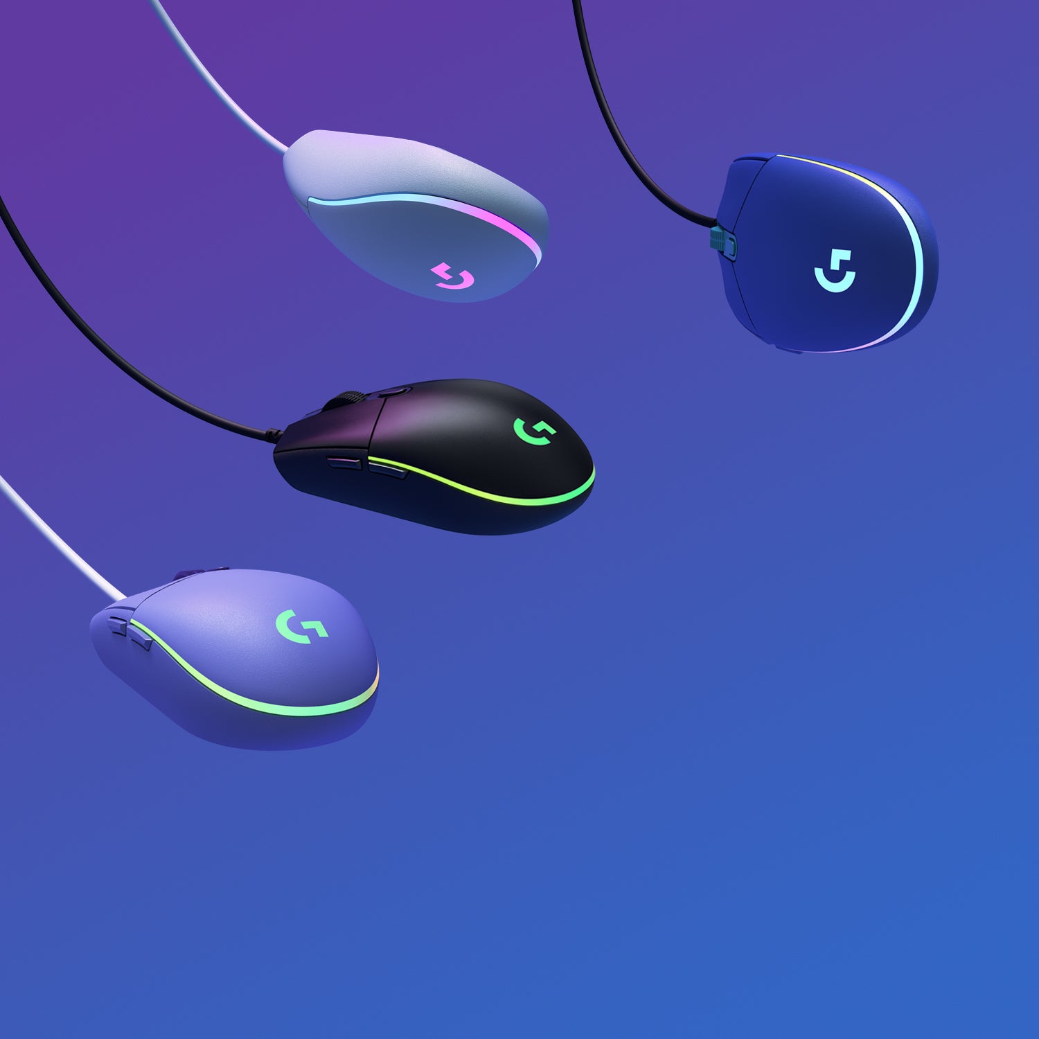 Logitech G G203 LIGHTSYNC – Gaming-Maus – Kabelgebunden (USB-A), 8000 DPI, RGB-Beleuchtung, Blau
