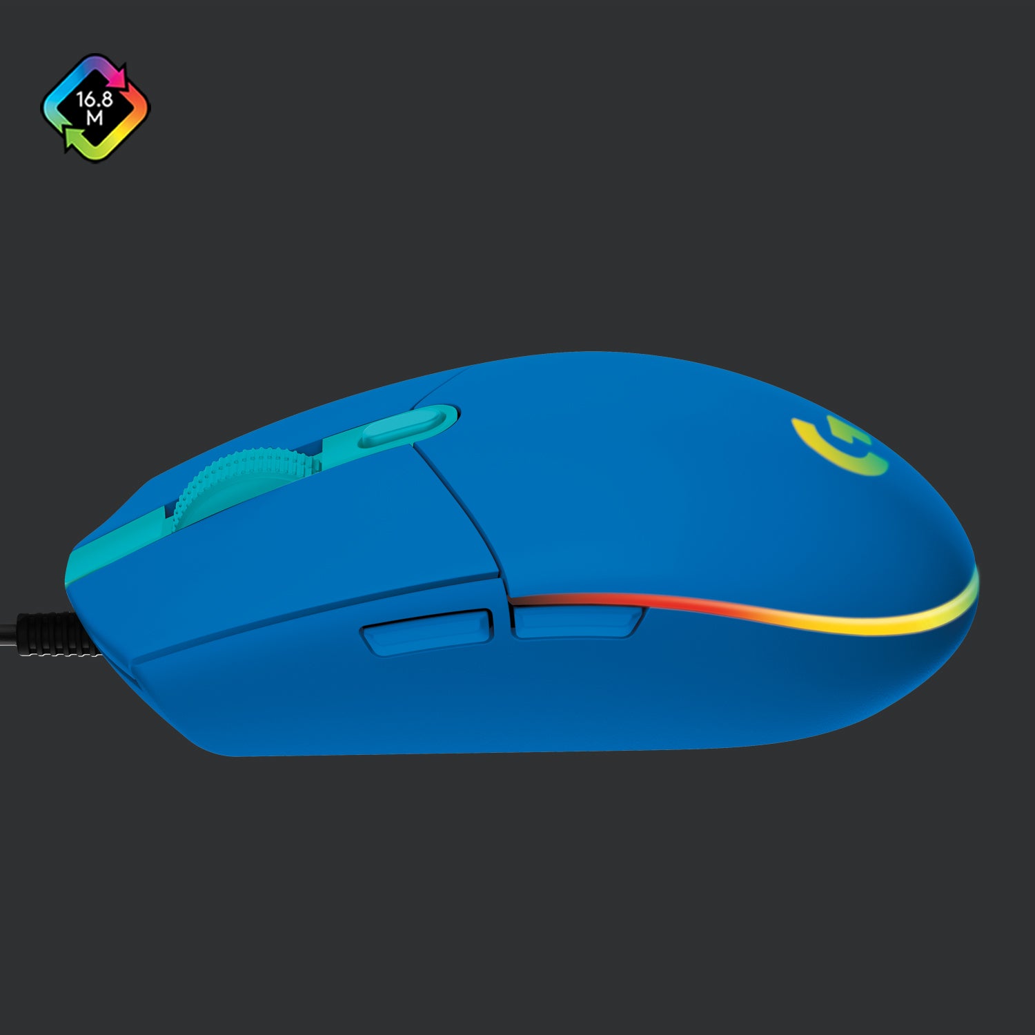 Logitech G G203 LIGHTSYNC – Gaming-Maus – Kabelgebunden (USB-A), 8000 DPI, RGB-Beleuchtung, Blau