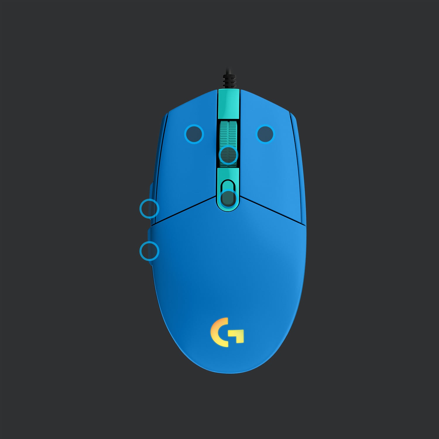 Logitech G G203 LIGHTSYNC – Gaming-Maus – Kabelgebunden (USB-A), 8000 DPI, RGB-Beleuchtung, Blau