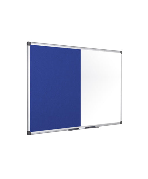 Bi-Office Pinnwand – Filz, magnetisch, Alurahmen – 150 × 100 cm, blau