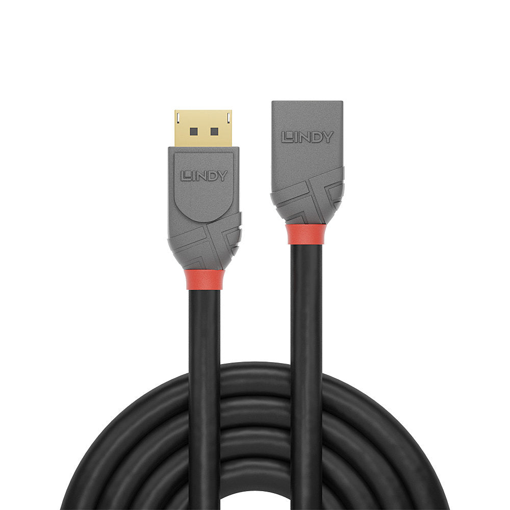 Lindy DisplayPort-Verlängerungskabel – 0,5 m, grau