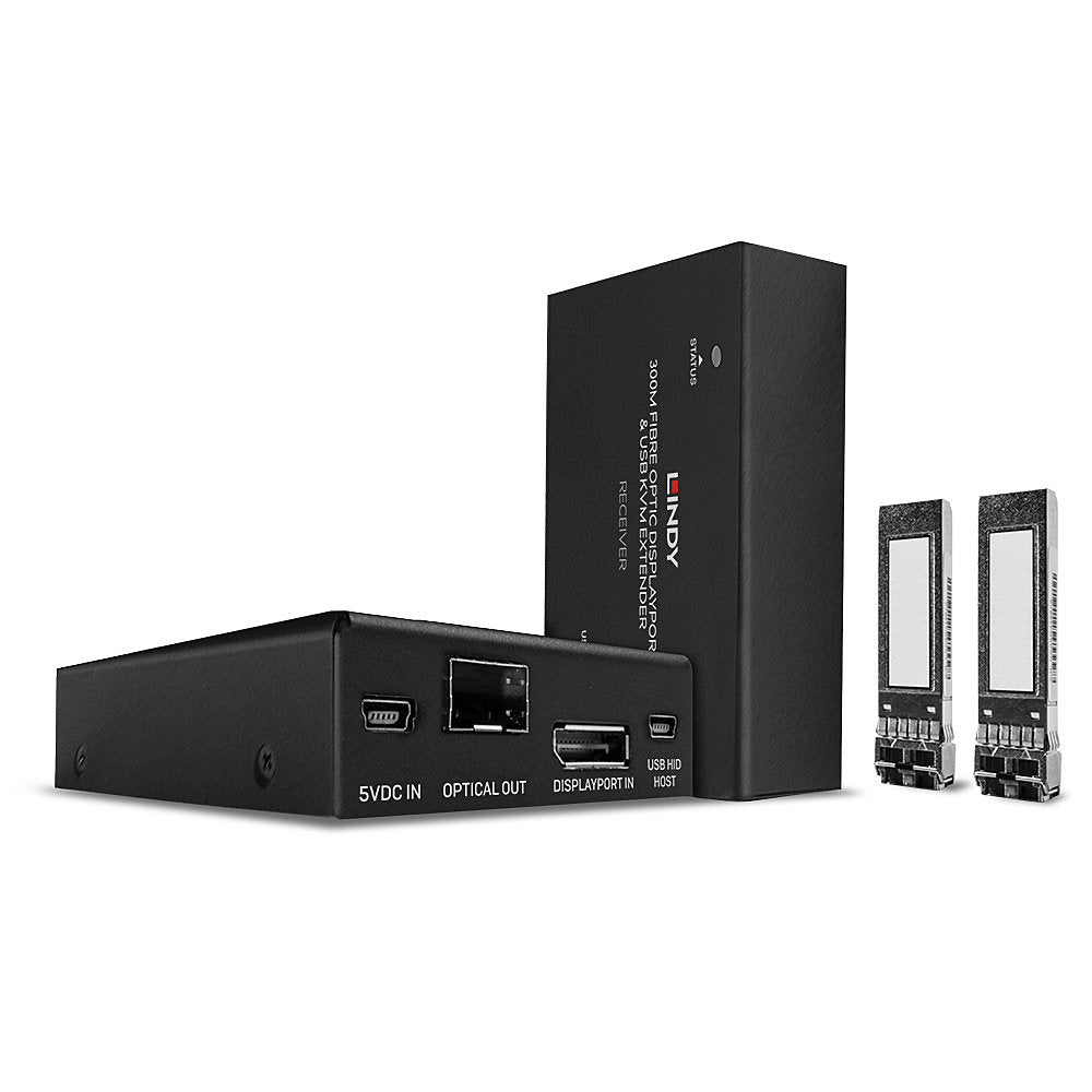 Lindy DisplayPort 1.2/USB KVM-Extender über Glasfaser, bis 300 m
