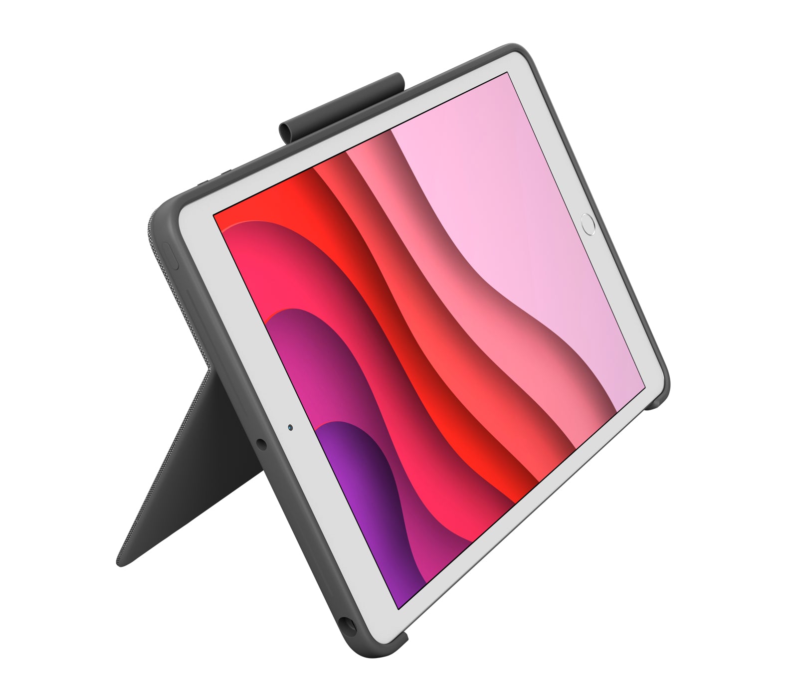 Logitech Combo Touch – Tastatur, kabellos (Smart Connector), DE-Layout (DE), beleuchtet – für iPad (7. Gen.)