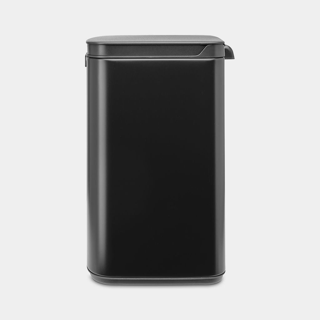 Brabantia Kosmetikeimer Bo – 7 l – Stahl, rechteckig – schwarz matt – Soft-Close, Anti-Rutsch