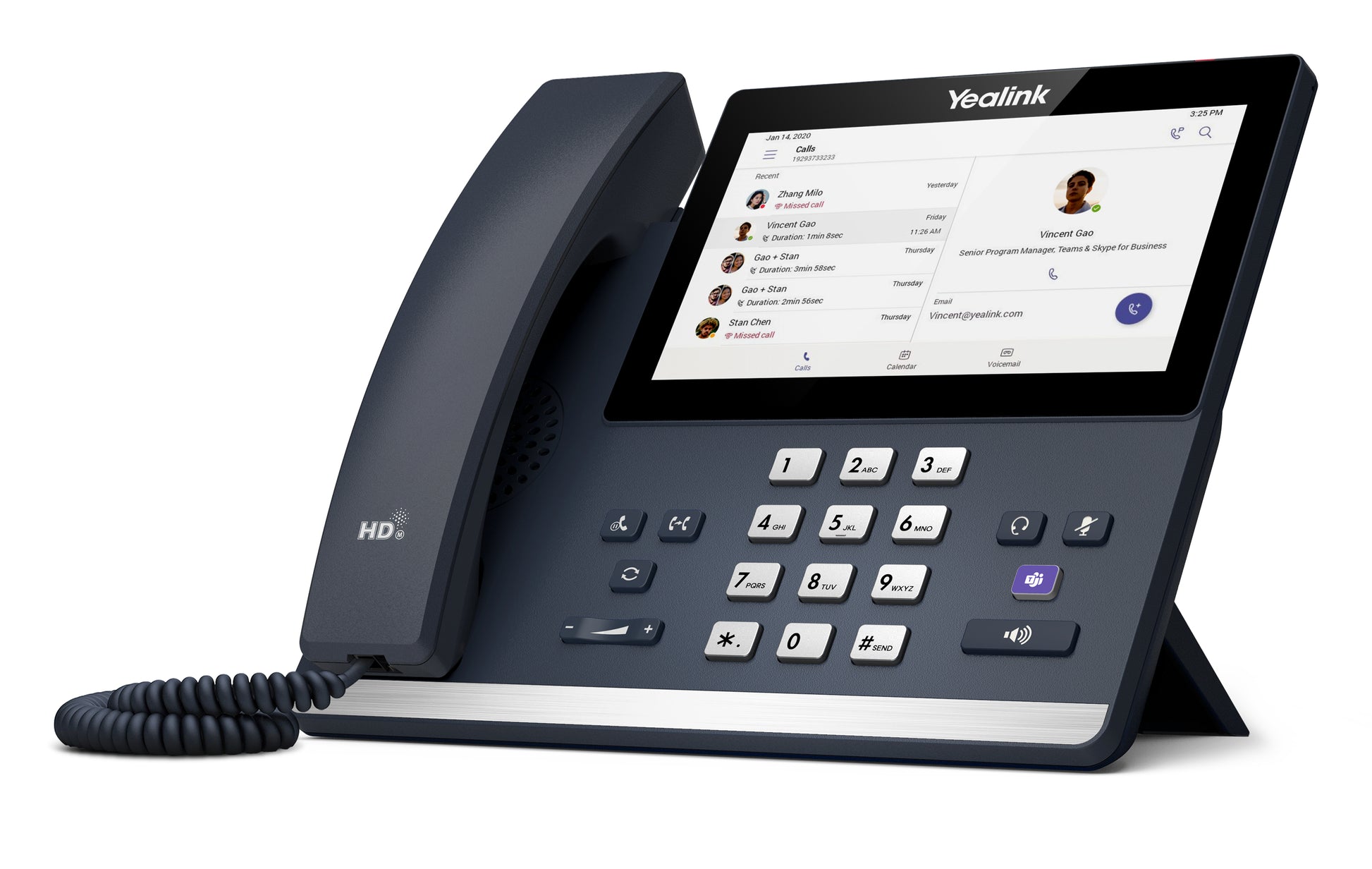 Yealink MP56 – IP-Telefon, 7" Touch, WLAN/BT, Gigabit, PoE, für Microsoft Teams, grau