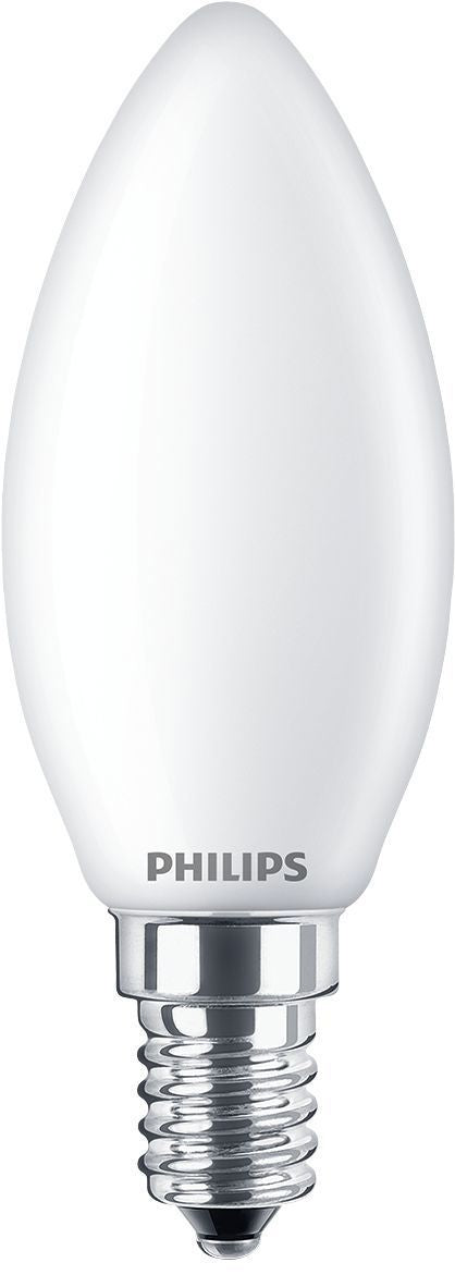Philips by Signify Philips LED-Leuchtmittel E14 B35 – Neutralweiss 4000 K, 470 lm, 4,3 W – IP20 – 1 Stk. – Glas