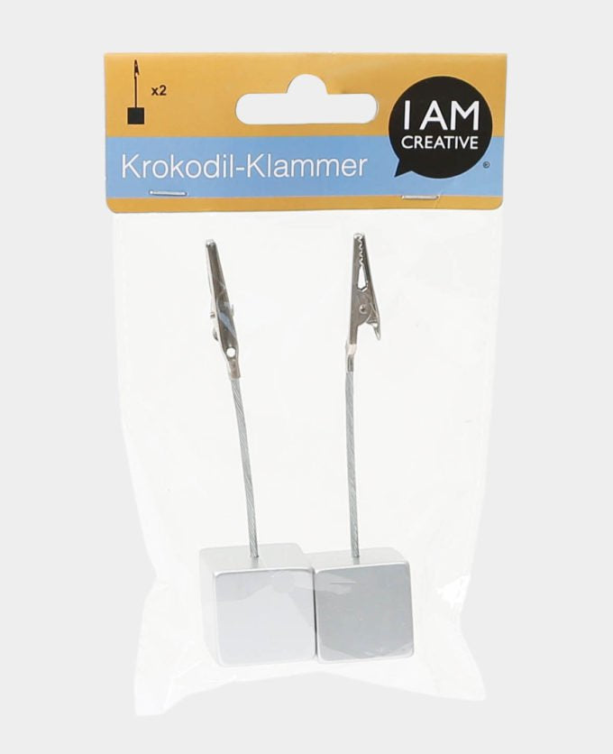 I am Creative Memo-Clip – Krokodilklemme, 10 × 17 × 10 mm, Metall, 2 Stück