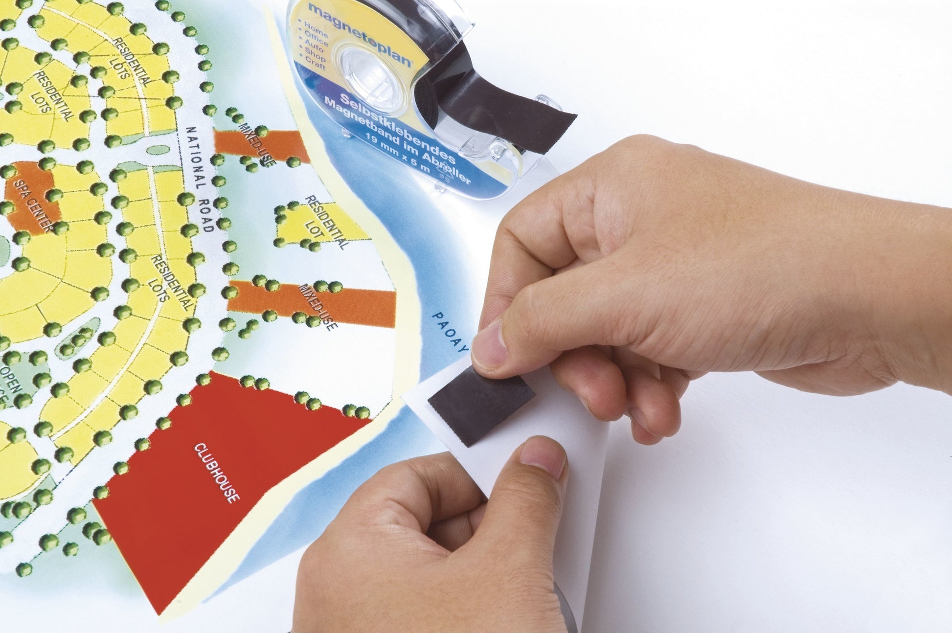 Magnetoplan Magnetband selbstklebend – 1,9 mm × 5 m, schwarz, Kunststoff, 1 Stk.