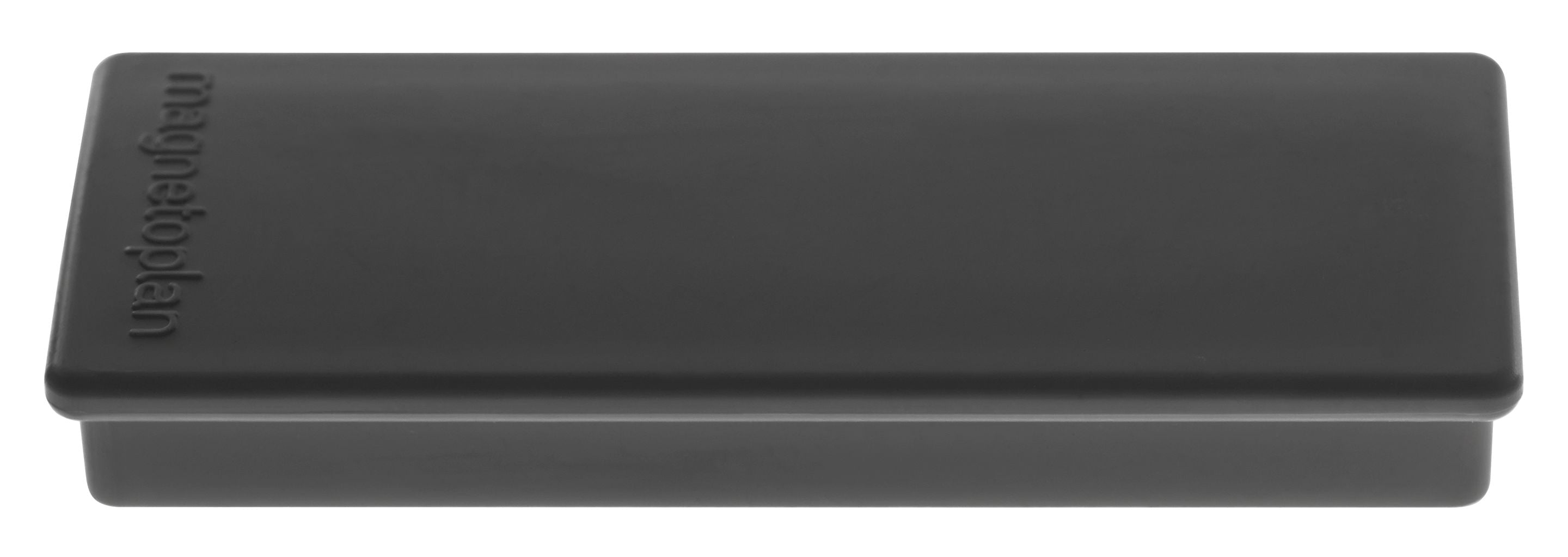 Magnetoplan Tafelmagnete – 55 × 22 mm, 10 Stk., schwarz