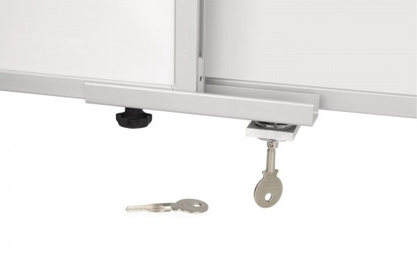 Magnetoplan Whiteboard – 90 × 60 cm, Emaille, magnetisch, Alu-Rahmen, Wandmontage, beidseitig – 3-teilig