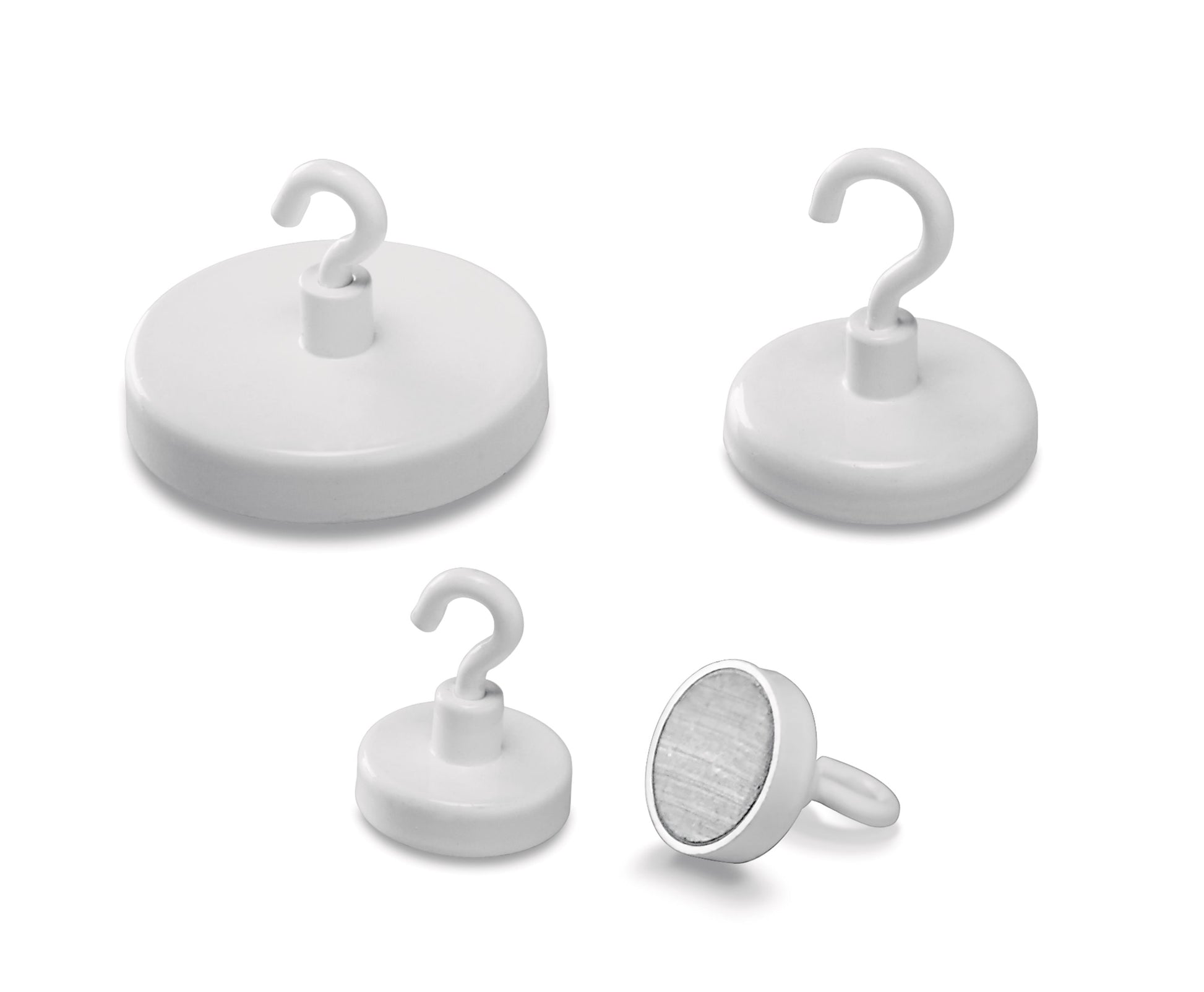 Magnetoplan Hakenmagnet – Ø 25 mm – 1 Stk., weiss