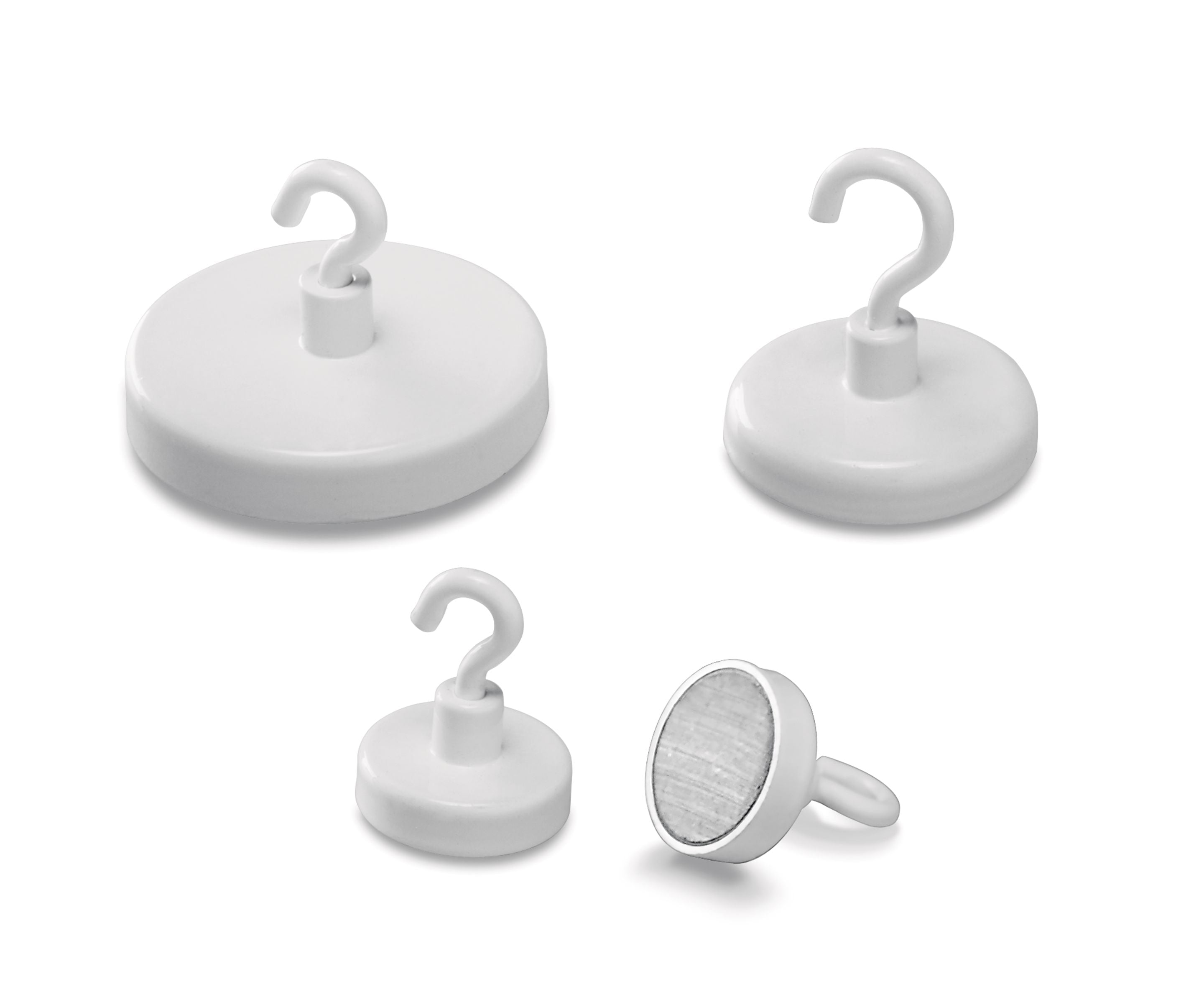 Magnetoplan Hakenmagnet – Ø 25 mm – 1 Stk., weiss