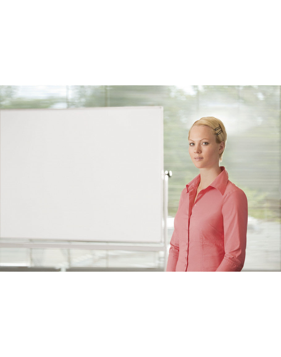 Magnetoplan Whiteboard – 200 × 100 cm, lackierter Stahl, magnetisch, Aluminiumrahmen, mobil, drehbar