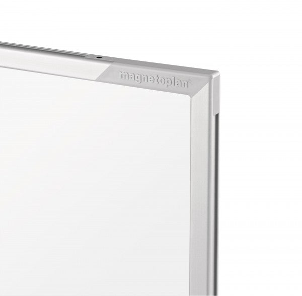 Magnetoplan Whiteboard – 200 × 100 cm, Emaille, magnetisch, Aluminiumrahmen, Wandmontage, inkl. Stiftablage