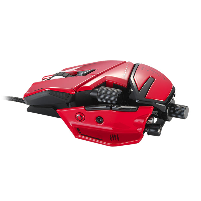 Mad Catz R.A.T. 8+ ADV – Gaming-Maus – Kabelgebunden (USB-A), 20000 DPI, RGB-Beleuchtung, Rechtshänder, Schwarz/Rot