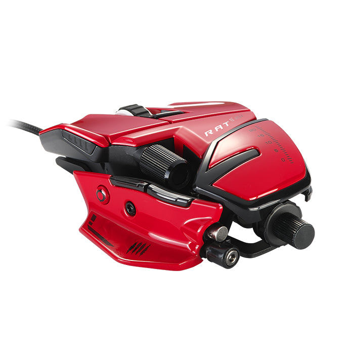 Mad Catz R.A.T. 8+ ADV – Gaming-Maus – Kabelgebunden (USB-A), 20000 DPI, RGB-Beleuchtung, Rechtshänder, Schwarz/Rot