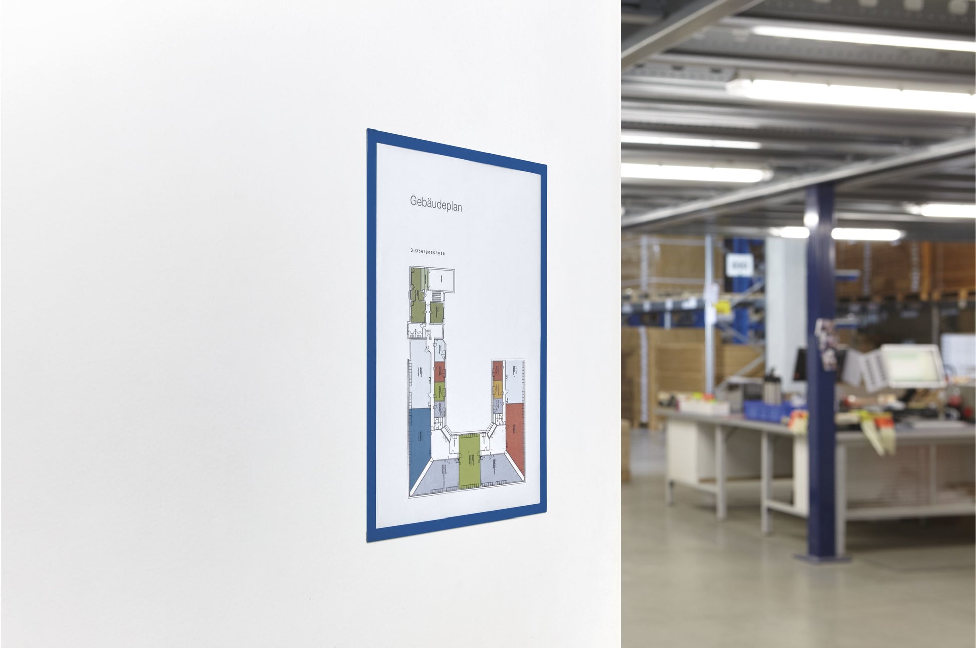 Magnetoplan Sichtfenster Magnetrahmen – DIN A4 – Blau – 5er Pack