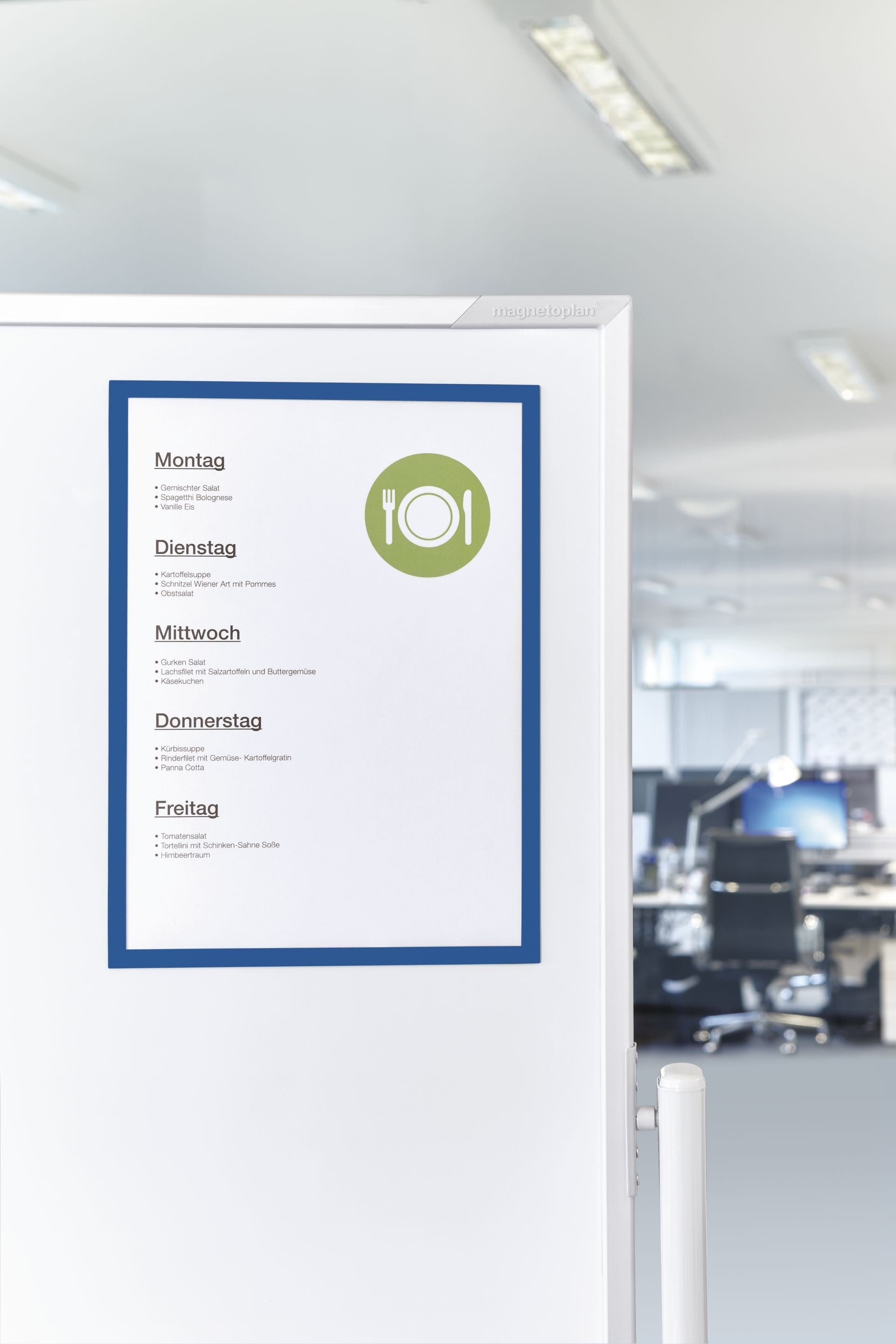 Magnetoplan Sichtfenster Magnetrahmen – DIN A4 – Blau – 5er Pack