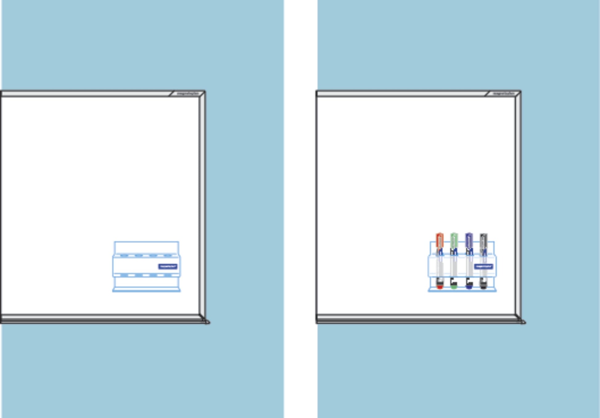 Magnetoplan Magnetischer Markerhalter – 4 Stifte, Acryl, transparent