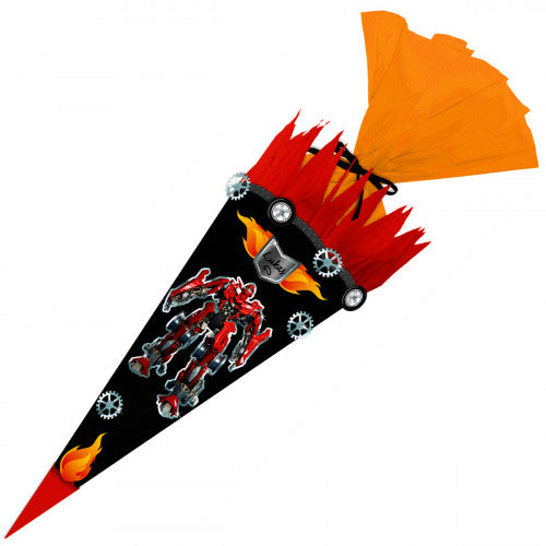URSUS Schultüten-Bastelset – Transformer 3D – 68 × Ø 20 cm, 6-eckig, Karton, mehrfarbig, Klebeband