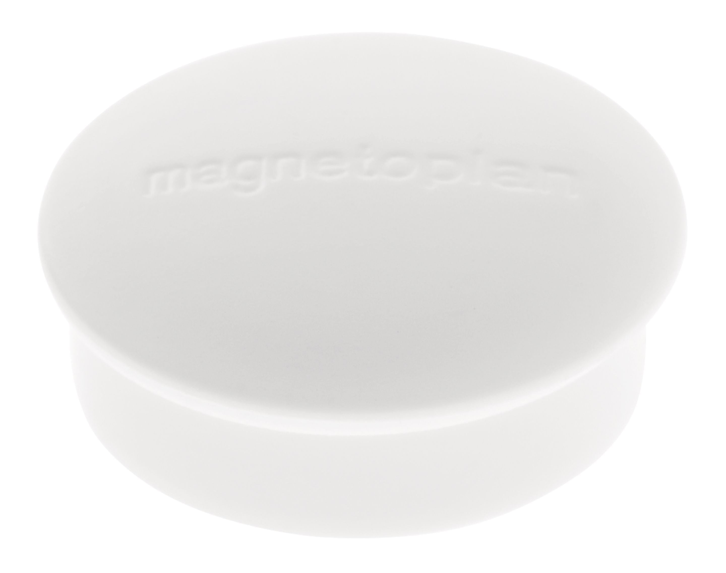Magnetoplan Tafelmagnete – Ø 19 mm, 10 Stk., weiss